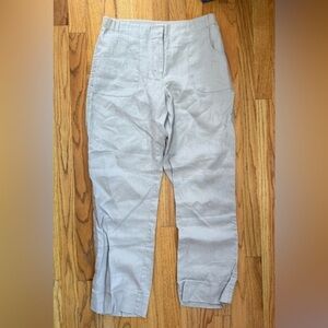 Orvis  Women’s Gray Chinos Classic Straight-Leg 100% Linen Pants size 8